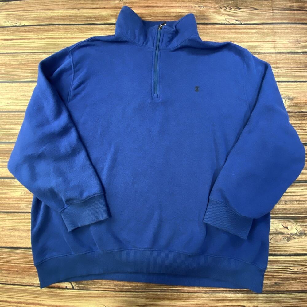 IZOD Advantage Performance Men’s Quarter Zip Stretch Blue Size 2XL